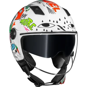 Capacete Norisk Orion SV Free Branco/Laranja - Spinelli Motos Boutique